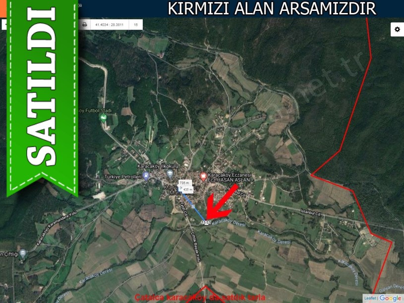 Çatalca karacaköy de satılık tarla