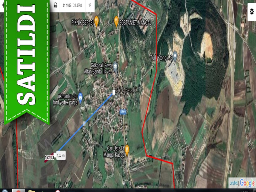 Çatalca Gökçeali,de Satılık Müstakil  Ev , 2+1 Arsası  1700 m2
