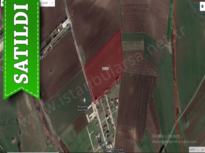 Çatalca Kaleiçi Mah. Satılık Arsa , 3,346 M2 Yolu Var.