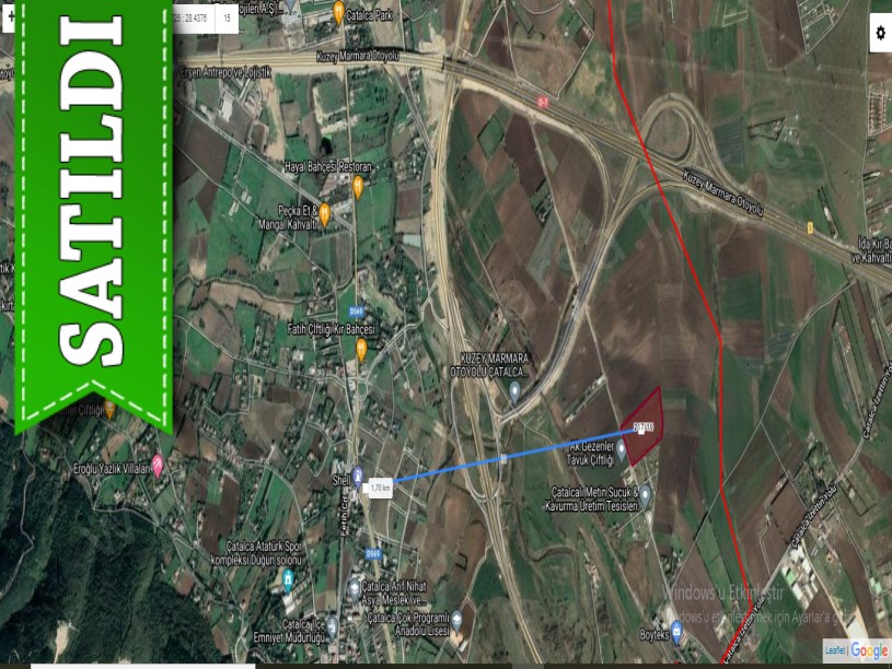 Çatalca Kaleiçi Mah. Satılık Arsa , 3,346 M2 Yolu Var.