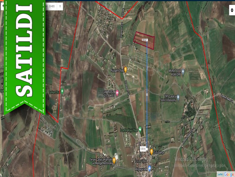 Çatalca İzzetin,de Satılık Arsa , 4,150 m2 Hisseli Yolu Var Caddeye Yakın