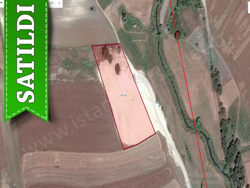 Çatalca İzzettin,de Satılık Arsa , 413 M2 Hisseli Çevrili