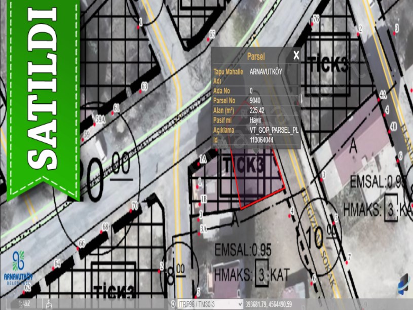 Arnavutköy Çardaktepede Satılık Arsa , 225 M2 Ticari + Konut Cadde Cephe