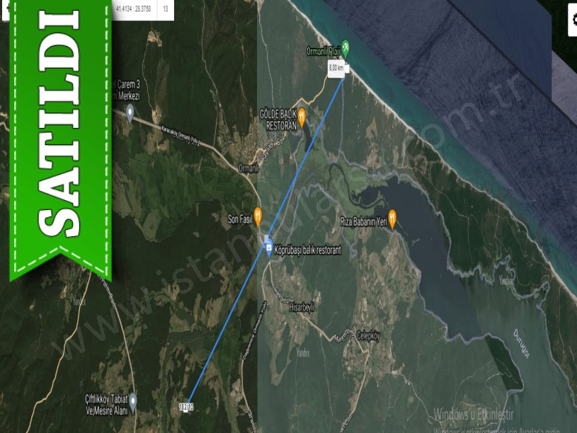 Çatalca Çiftlikköy,de Satılık Arsa , 1,035 M2 Çaplı 