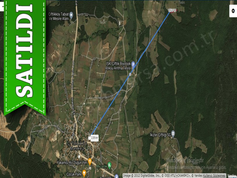 Çatalca Çiftlikköy,de Satılık Arsa , 1,035 M2 Çaplı 