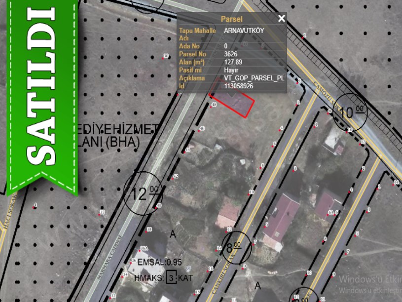 Arnavutköy Yavuzselim Mah Satılık Arsa , 128 M2 Cadde Cephe İmarlı 