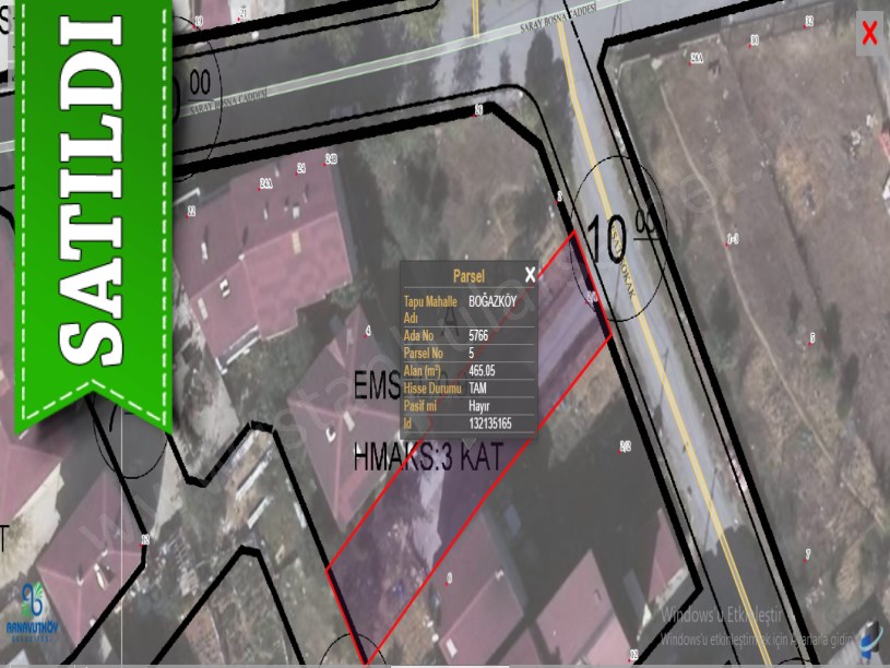 Arnavutköy Boğazköyde  Satılık Arsa , 465 M2 Konut imarlı Müstakil 