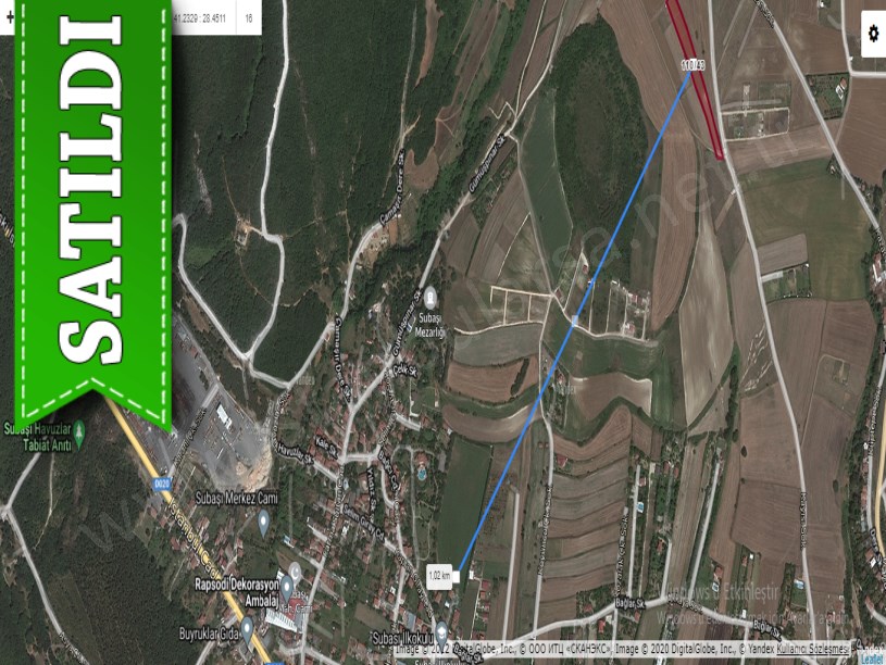 Çatalca Subaşı,da Satılık Arsa , 1044 M2 Hisseli Resmi Yolu Var