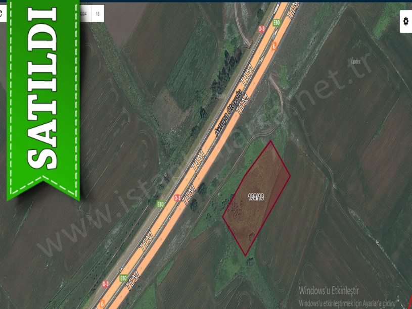 Çatalca Muratbey,de Satılık Arsa , 321 M2 Tem Otoyoluna Cephe