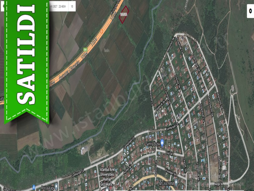Çatalca Muratbey,de Satılık Arsa , 321 M2 Tem Otoyoluna Cephe