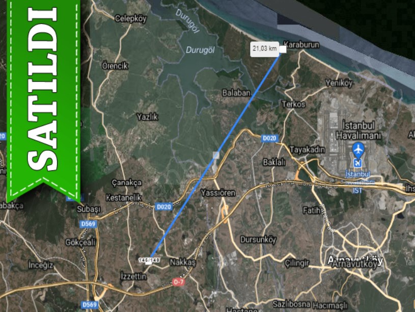 Çatalca İzzettin,de Satılık Arsa ,  410 M2 Yolu Var 