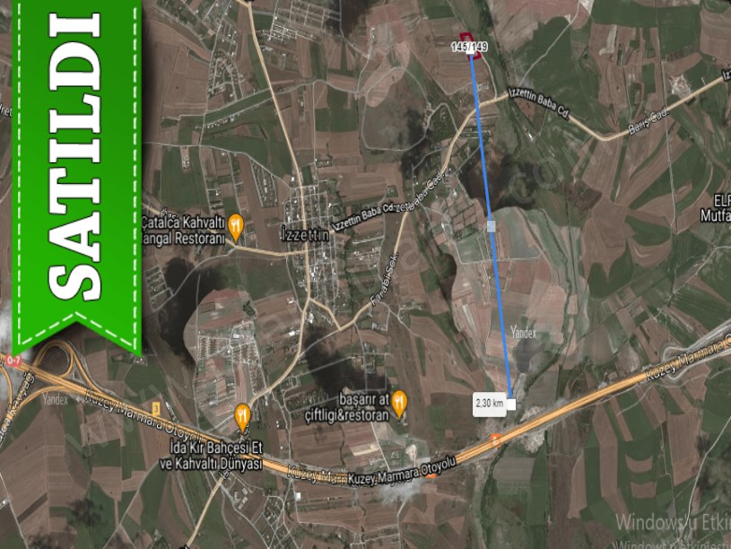 Çatalca İzzettin,de Satılık Arsa ,  410 M2 Yolu Var 