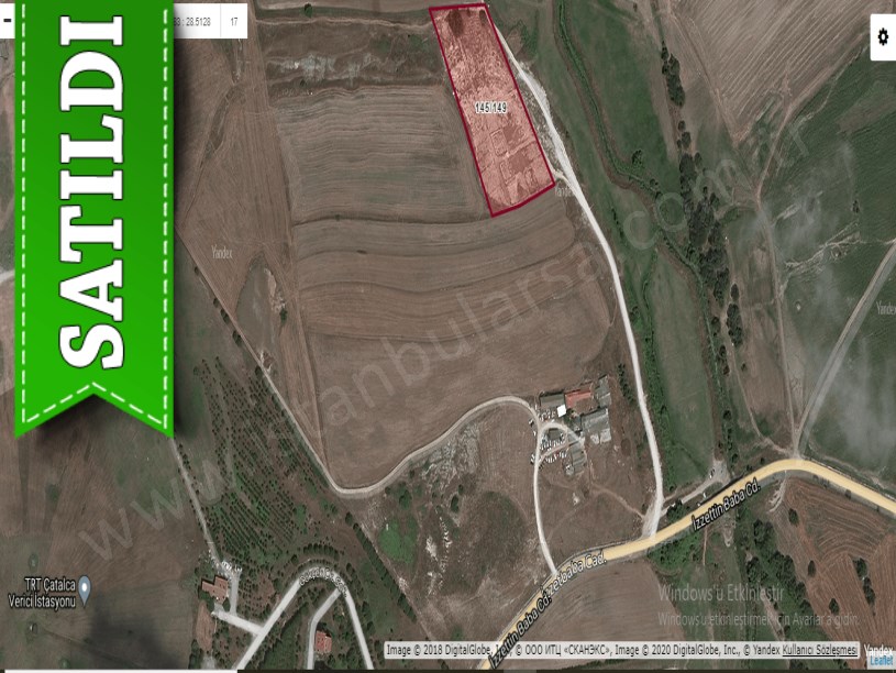 Çatalca İzzettin,de Satılık Arsa ,  410 M2 Yolu Var 