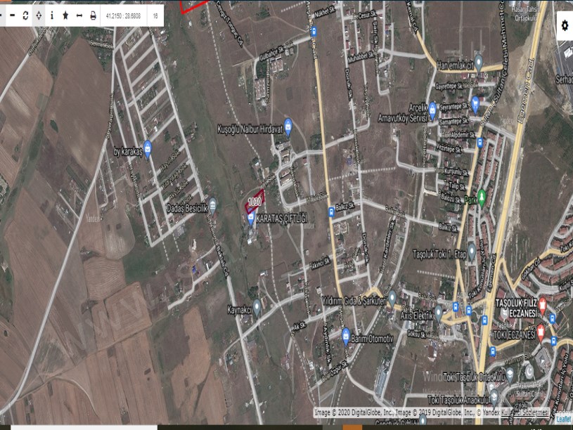 Arnavutköy Taşoluk,ta Satılık Arsa , 225 M2 Cadde Cephe Çaplı