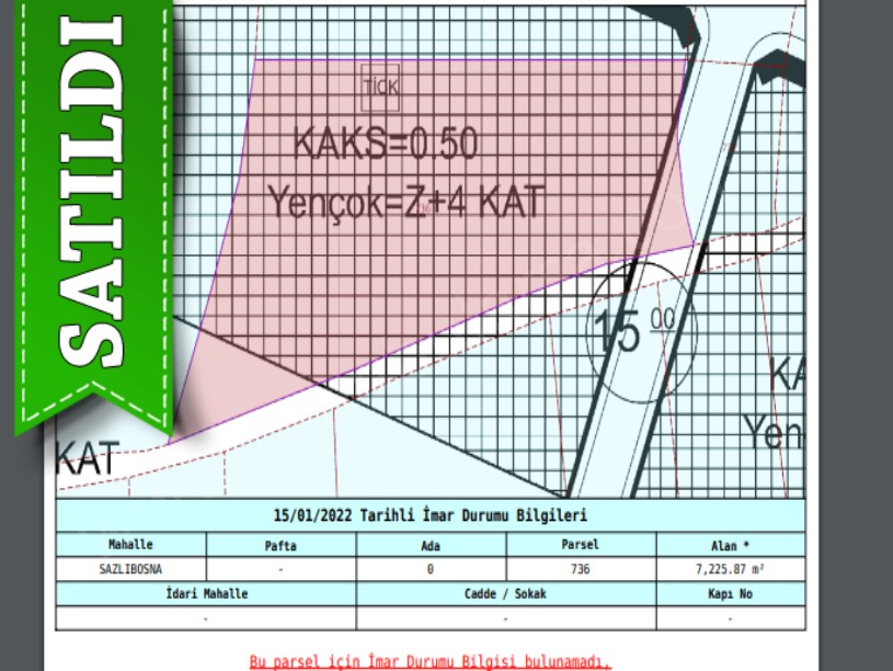 Arnavutköy Sazlıbosna Satılık Arsa , 195 m2 İmarlı  