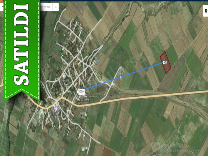 Tekirdağ Saray Yuvalıda Satılık Arsa , 1,070 M2 Yolu Var Çaplı