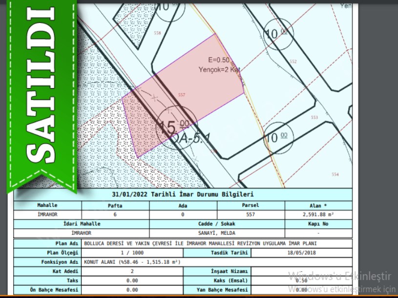 Arnavutköy İmrahorda Satılık Arsa , 373 M2  Hisseli