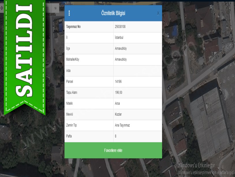 Arnavutköy Merkez Mah Satılık Arsa , 196 m2 Müstakil İmarlı