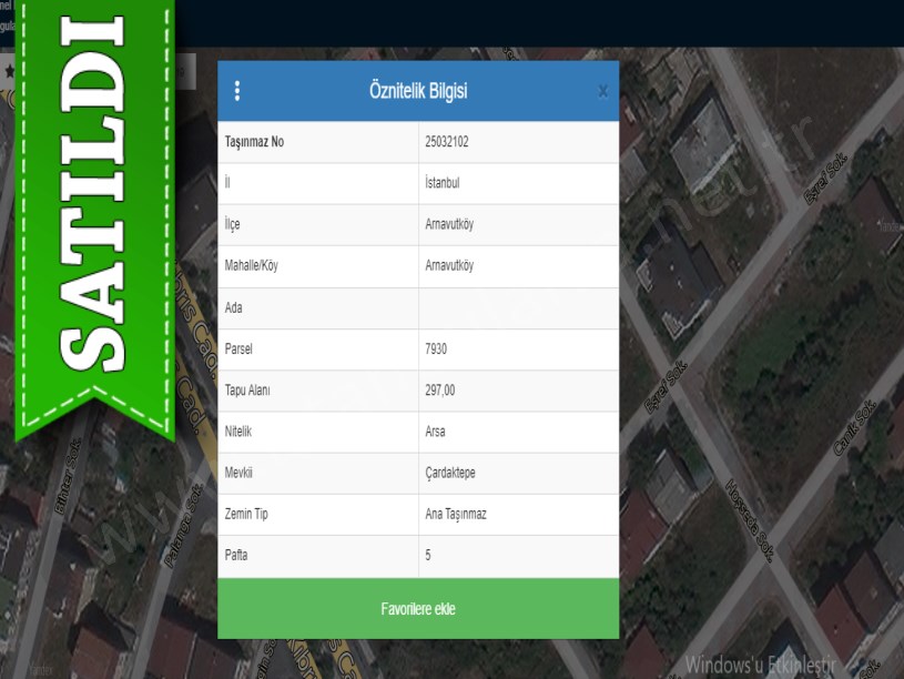 Arnavutköy Merkez Mah Satılık Arsa , 297 m2 İmarlı Müstakil
