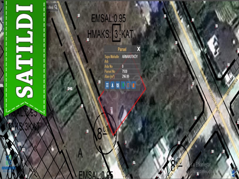 Arnavutköy Merkez Mah Satılık Arsa , 297 m2 İmarlı Müstakil