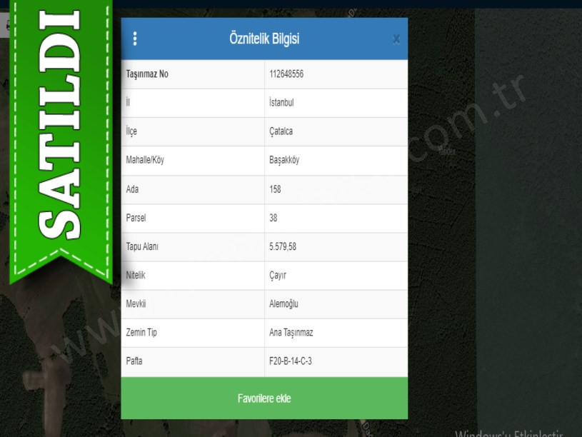 Çatalca Başakköyde Satılık Tarla , 5,570 m2 Tek Tapu Asfalt Cephe 