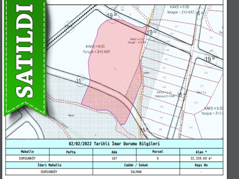 Arnavutköy Dursunköyde Satılık Arsa , 200 m2 İmarlı