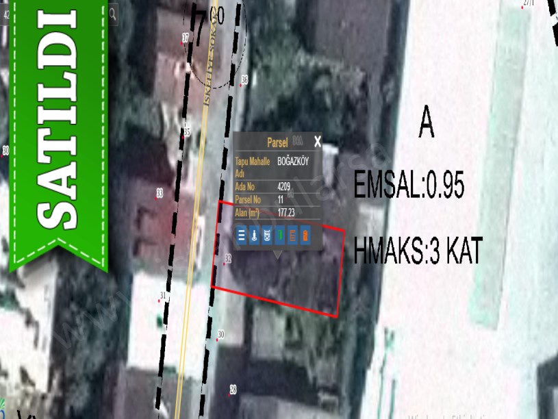 Arnavutköy Boğazköyde Satılık Arsa , 177 M2 Konut imarlı Müstakil 