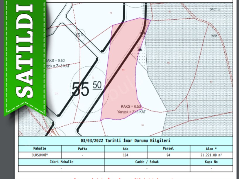 Arnavutköy Dursunköyde Satılık Arsa , 242 m2 Hisseli İmarlı