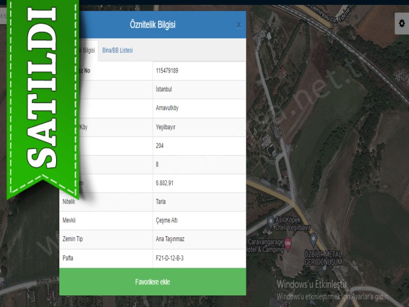 Arnavutköy Yeşilbayırda Satılık Arsa , 603 m2 Hisseli 