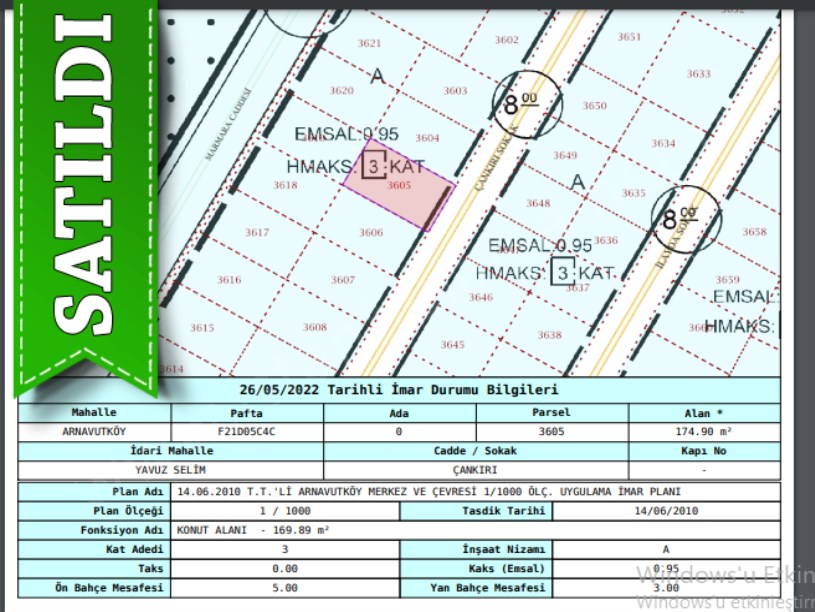 Arnavutköy Yavuz Selim Mah Satılık Arsa , 282 m2 Müstakil İmarlı