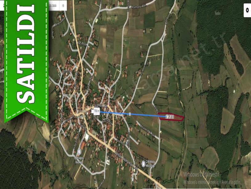 Çatalca Çiftlikköyde Satılık Arsa , 252 M2 Köyiçi Asfalt Yola Cephe 