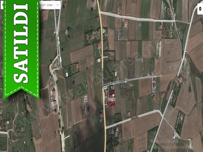 Çatalca Çanakçada Satılık Tarla , 1,160 m2 Tek Tapu İçinde Ev Var