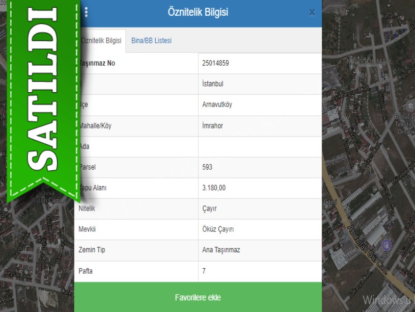 Arnavutköy İmrahorda Satılık Arsa , 3,183 m2 Müstakil İmarlı
