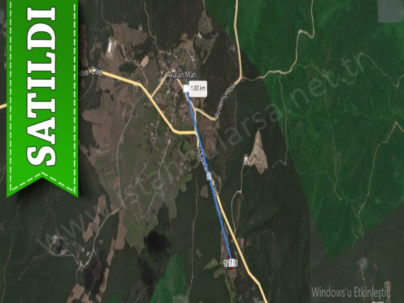 Çatalca Akalanda Satılık Arsa , 239 M2 Çaplı Ana Yola Yakın