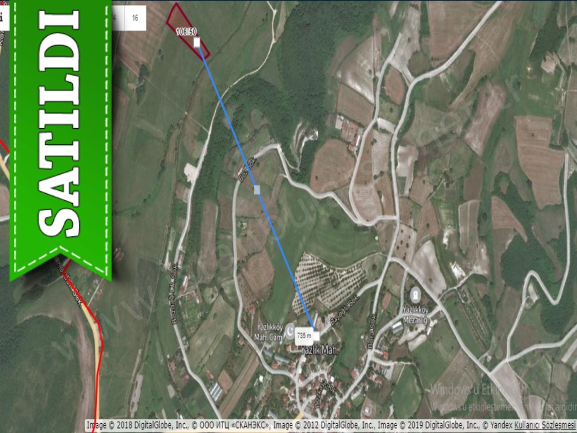 Çatalca Yazlıkköy,de Satılık  Arsa ,  306 M2 Çaplı Yolu Var
