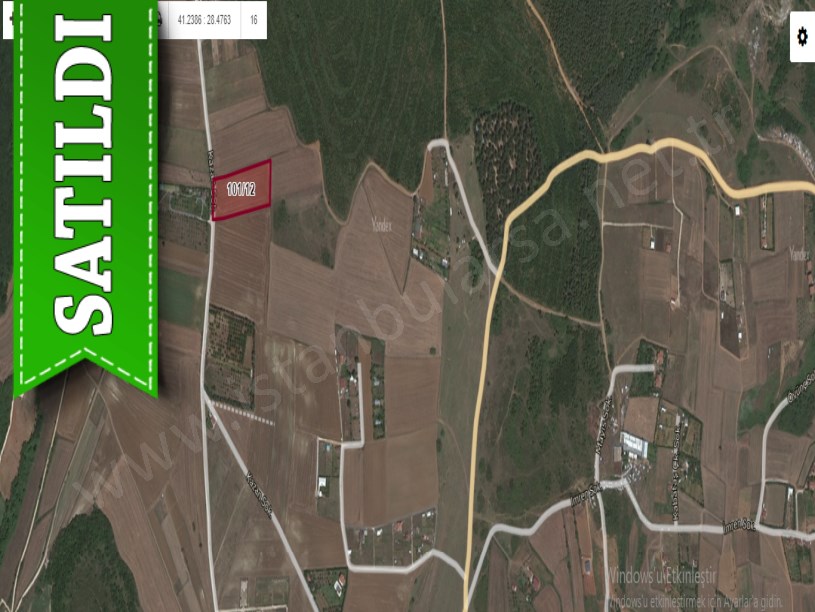 Çatalca Oklalıda Satılık Arsa , 1,303 M2 Çaplı Çevrili 