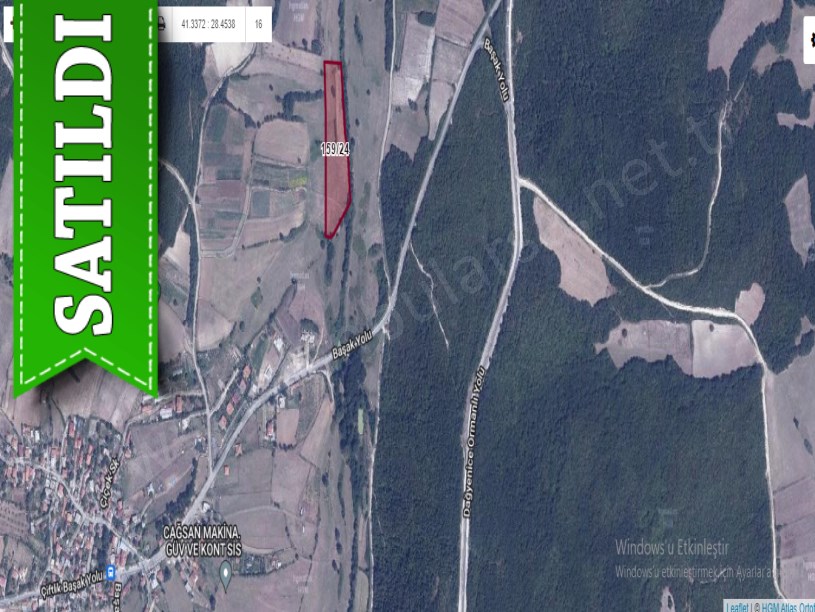 Çatalca Başakköyde Satılık Arsa , 1,942 m2 Çaplı Köye Yakın 