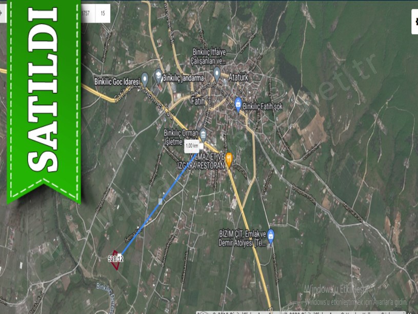  Çatalca Binkılıç,ta Satılık Arsa , 688 m2 Evlerin Yakını