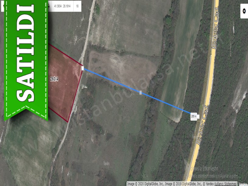 Çatalca Binkılıçta Satılık Arsa , 470 M2 Yolu var