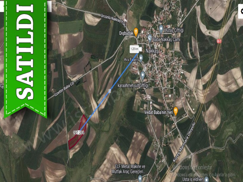 Çatalca Nakkaşta Satılık  Arsa , 568 m2 Hisseli Yolu var