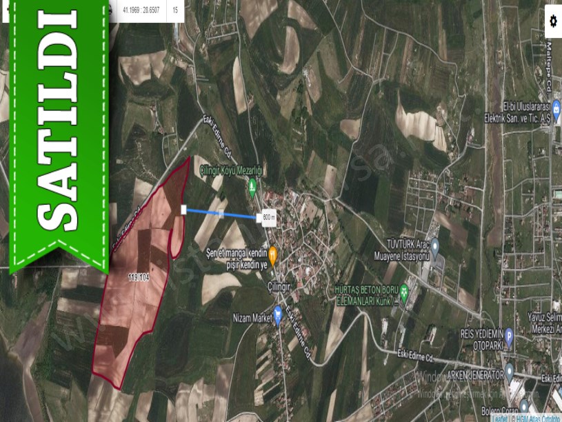Arnavutköy Çilingirde Satılık Arsa , 840 M2 Ana Asfalta Cephe