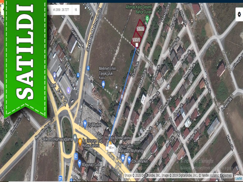 Arnavutköy Çardaktepede Satılık Arsa , 587 M2 Konut imarlı Caddeye Yakın