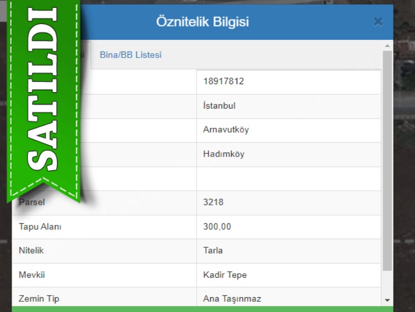 Arnavutköy Hadımköyde Satılık Arsa , 297 M2 Müstakil Caddeye yakın