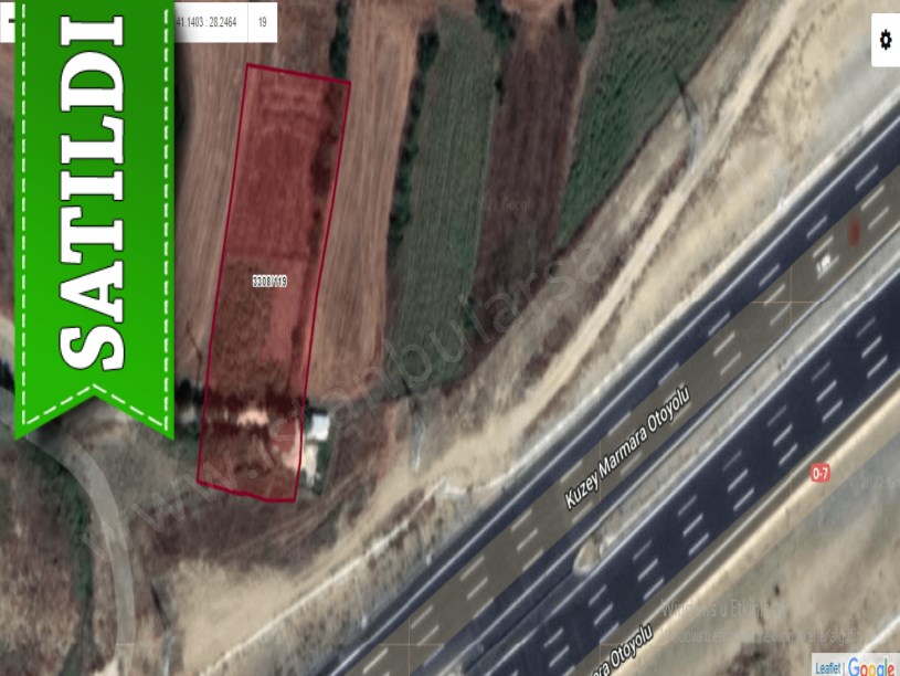 Silivri Fenerköyde Satılık Arsa , 332 m2 Kuzey Marmara Otoyoluna Cephe