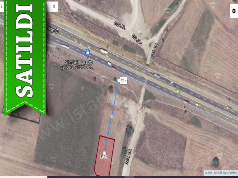 Silivri Selimpaşada Satılık Arsa , 1,700 m2  Avrupa Otoyoluna Yakın Müstakil