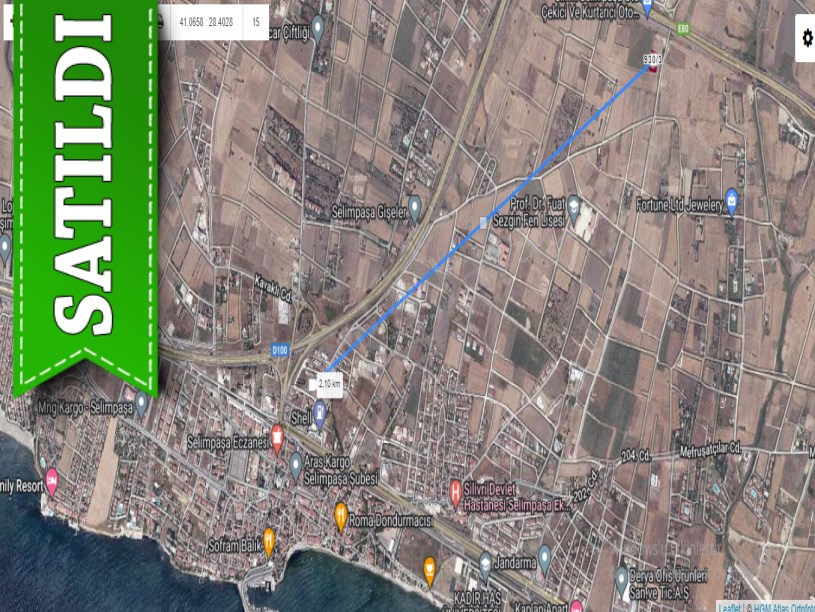 Silivri Selimpaşada Satılık Arsa , 1,700 m2  Avrupa Otoyoluna Yakın Müstakil