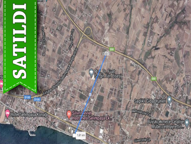 Silivri Selimpaşada Satılık Arsa , 1,700 m2  Avrupa Otoyoluna Yakın Müstakil