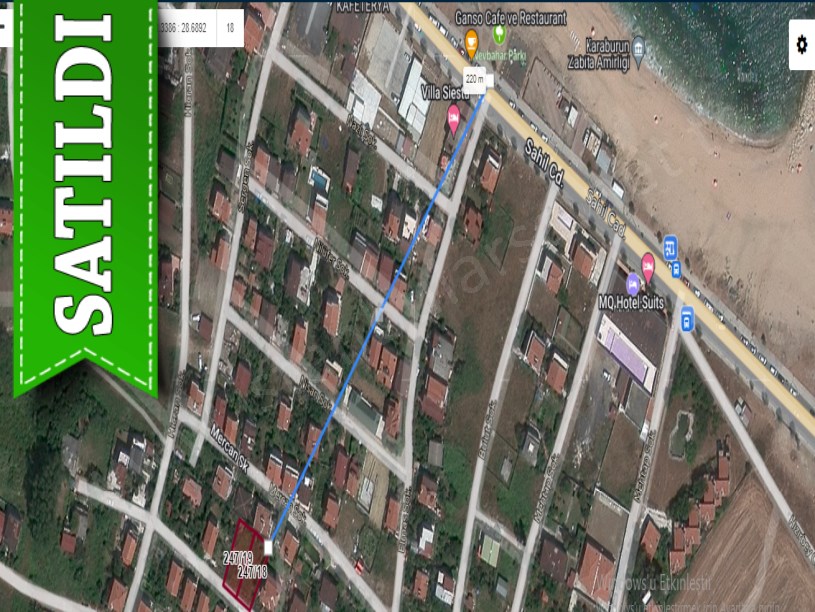 Arnavutköy Karaburunda Satılık Arsa , 532 m2 Denize Yakın