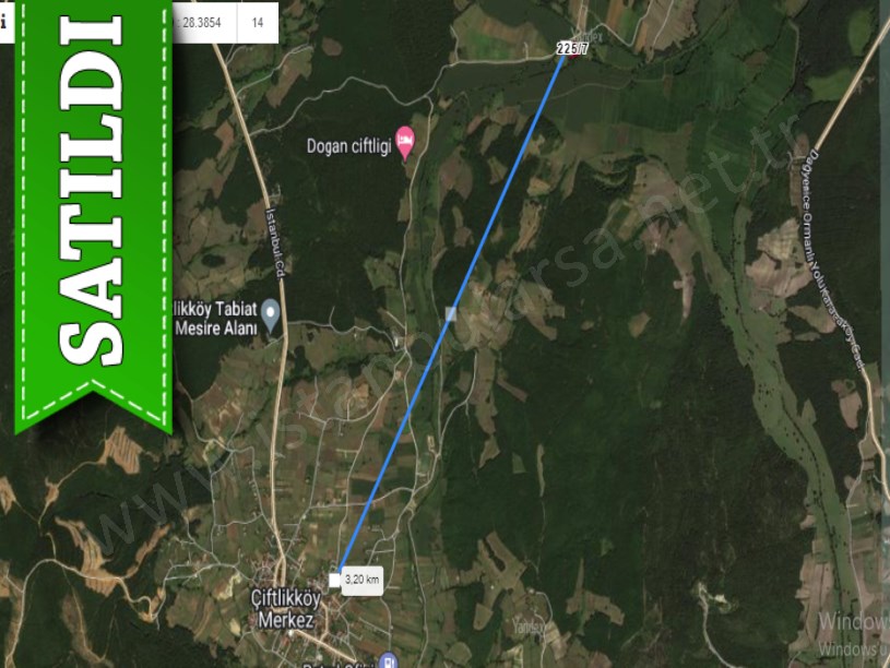 Çatalca Çiftlikköyde Satılık Arsa , 923 m2 Çaplı Çevrili 