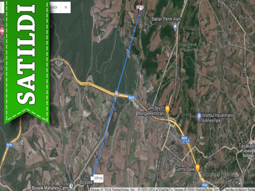 Arnavutköy Boyalıkta Satılık Arsa , 430 m2 Cadde Cephe 